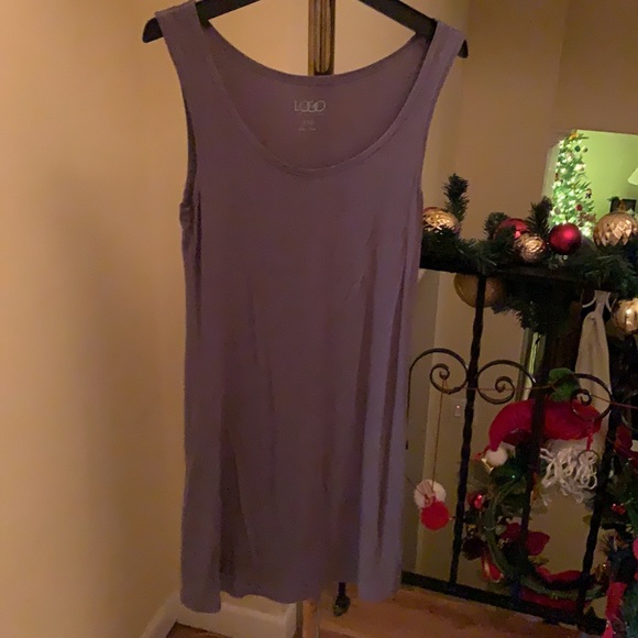 Logo layers, pink tunic peplum top with tank top. - Picture 4 of 5